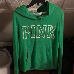 LOVE PINK green hoodie